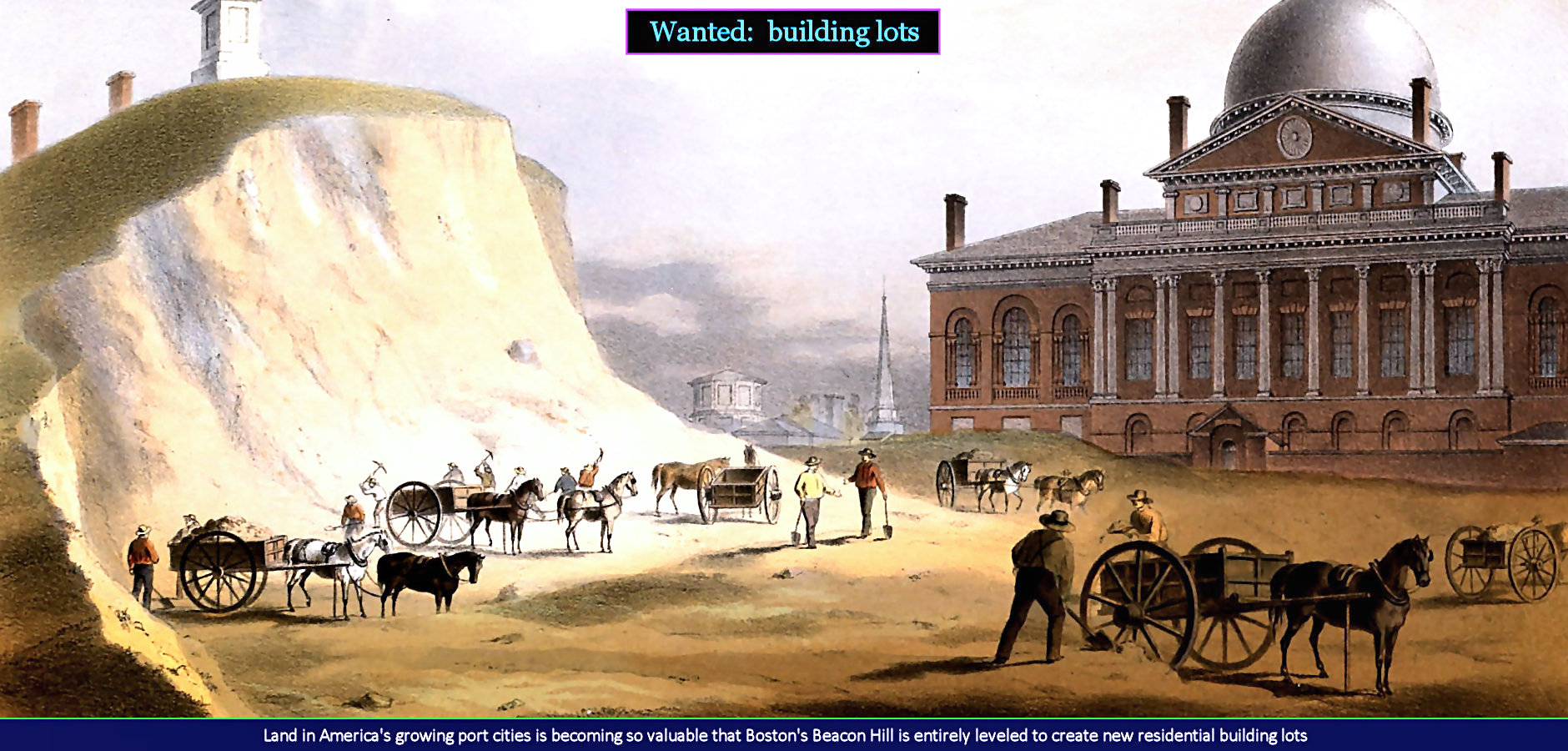 Beacon Hill levelled, 1800s